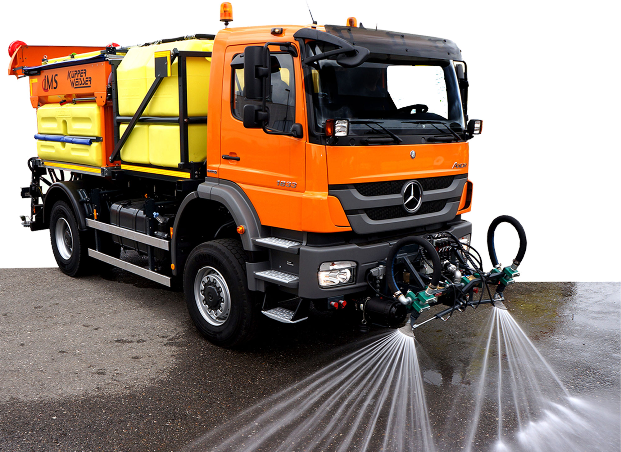 Boschung FlexiWet, épandeur de sel, laveuse de rue