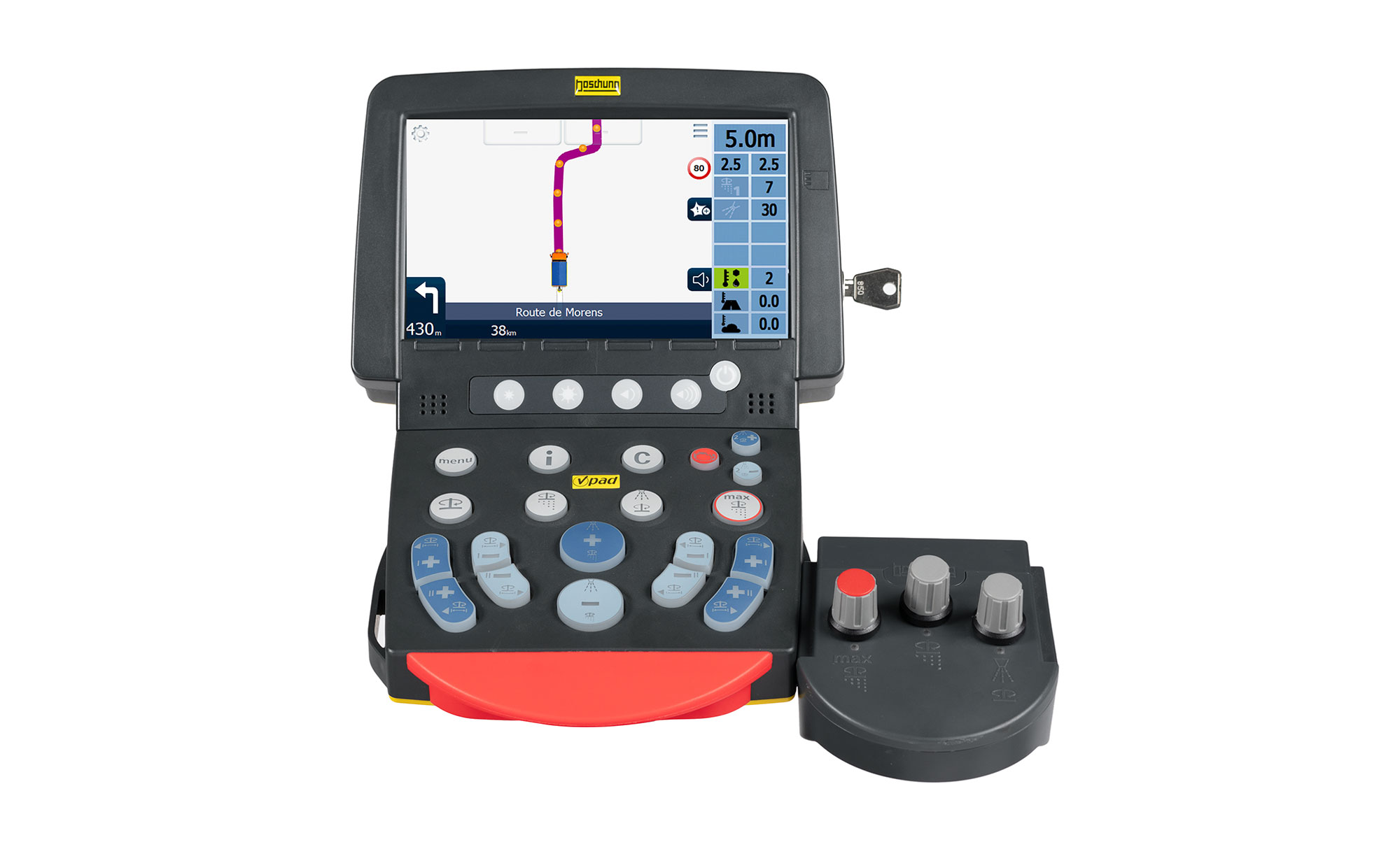 Boschung BORRMA-NAv, épandage contrôlé par GPS