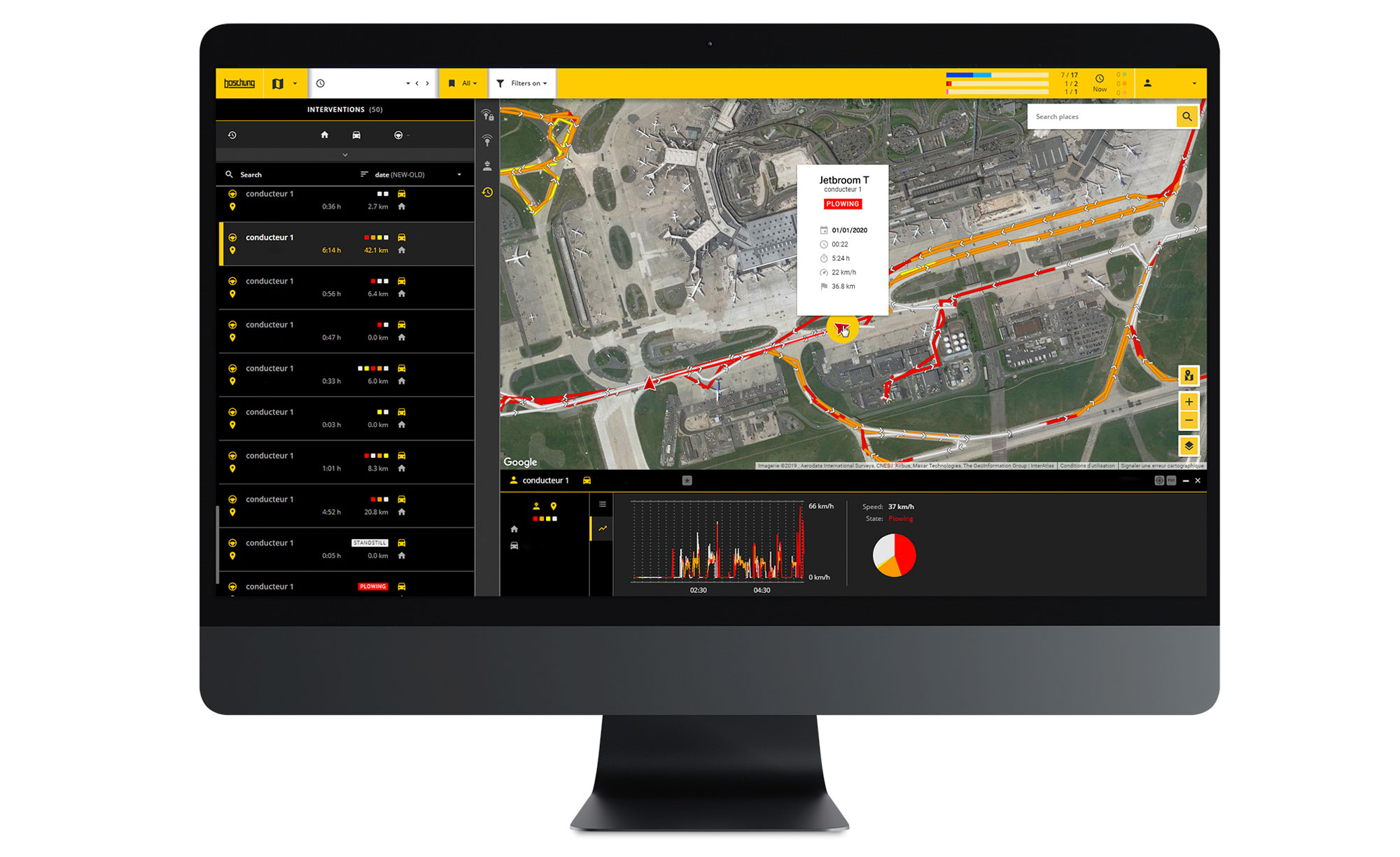 Boschung BORRMA, bVision, Gestion de la flotte
