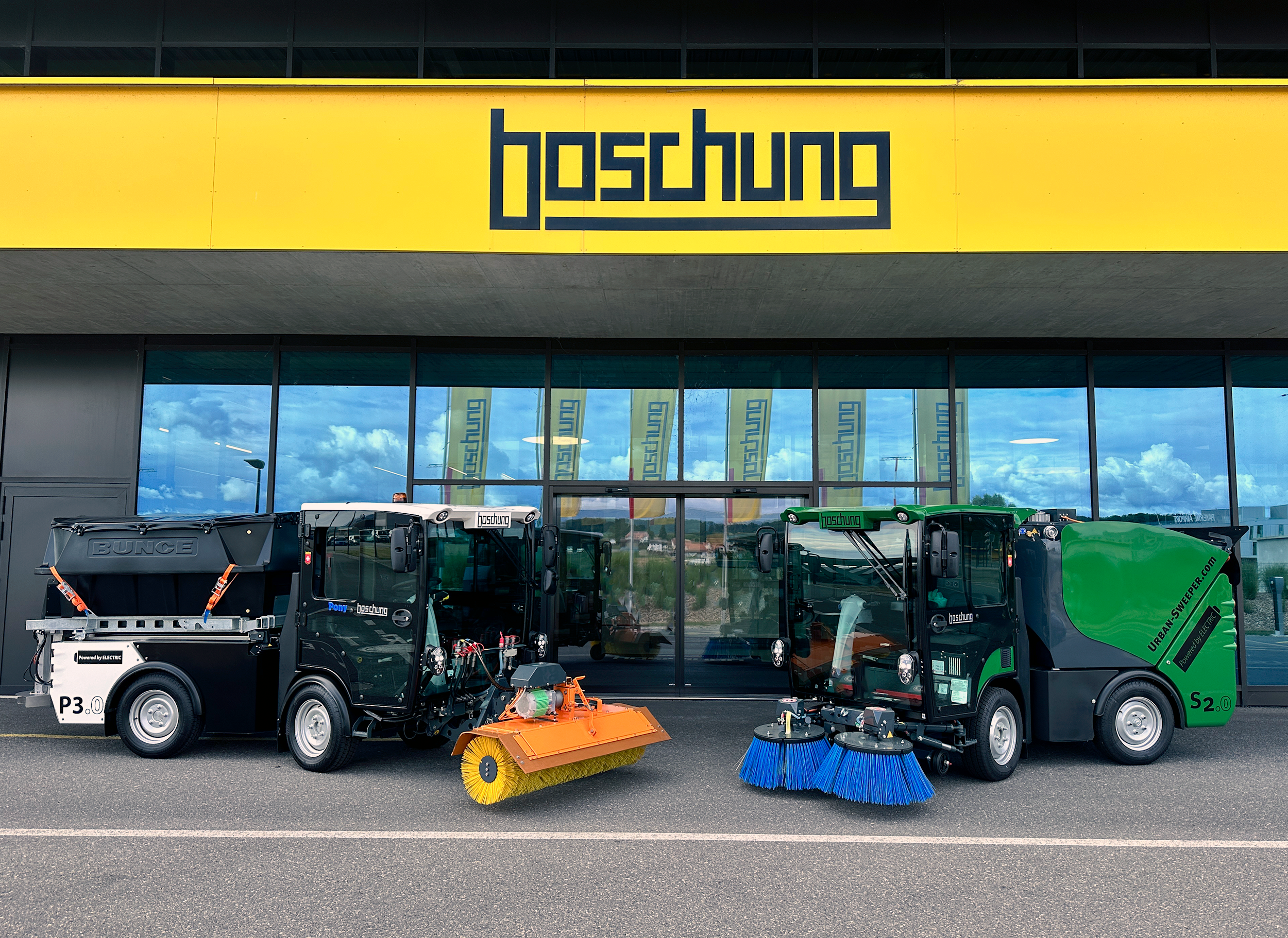 Boschung Commits to a 0 (zero) Emission Future: Going Fully Powered by ELECTRIC with its small vehicle range