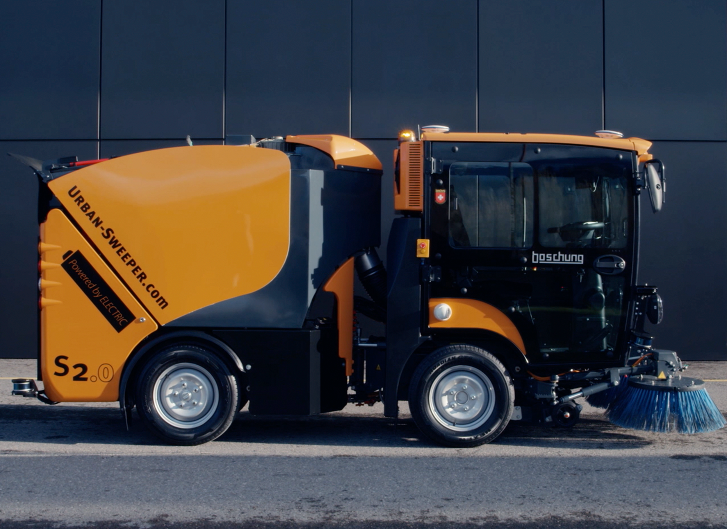 Fully autonomous electric street sweeper the Urban-Sweeper S2.0 driven by WIBOT
