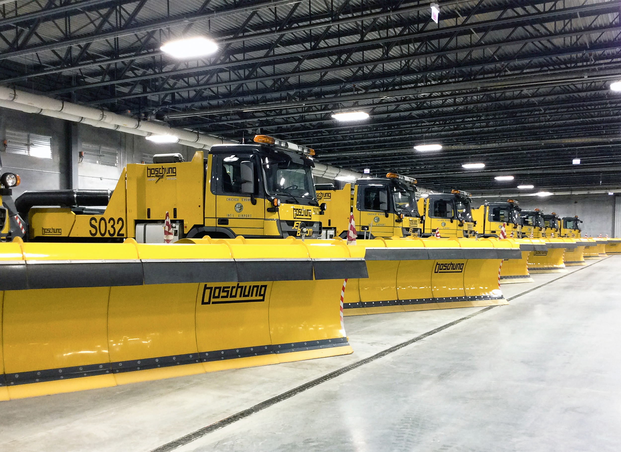 Boschung Jetbrooms in Chicago O’Hare International Airport
