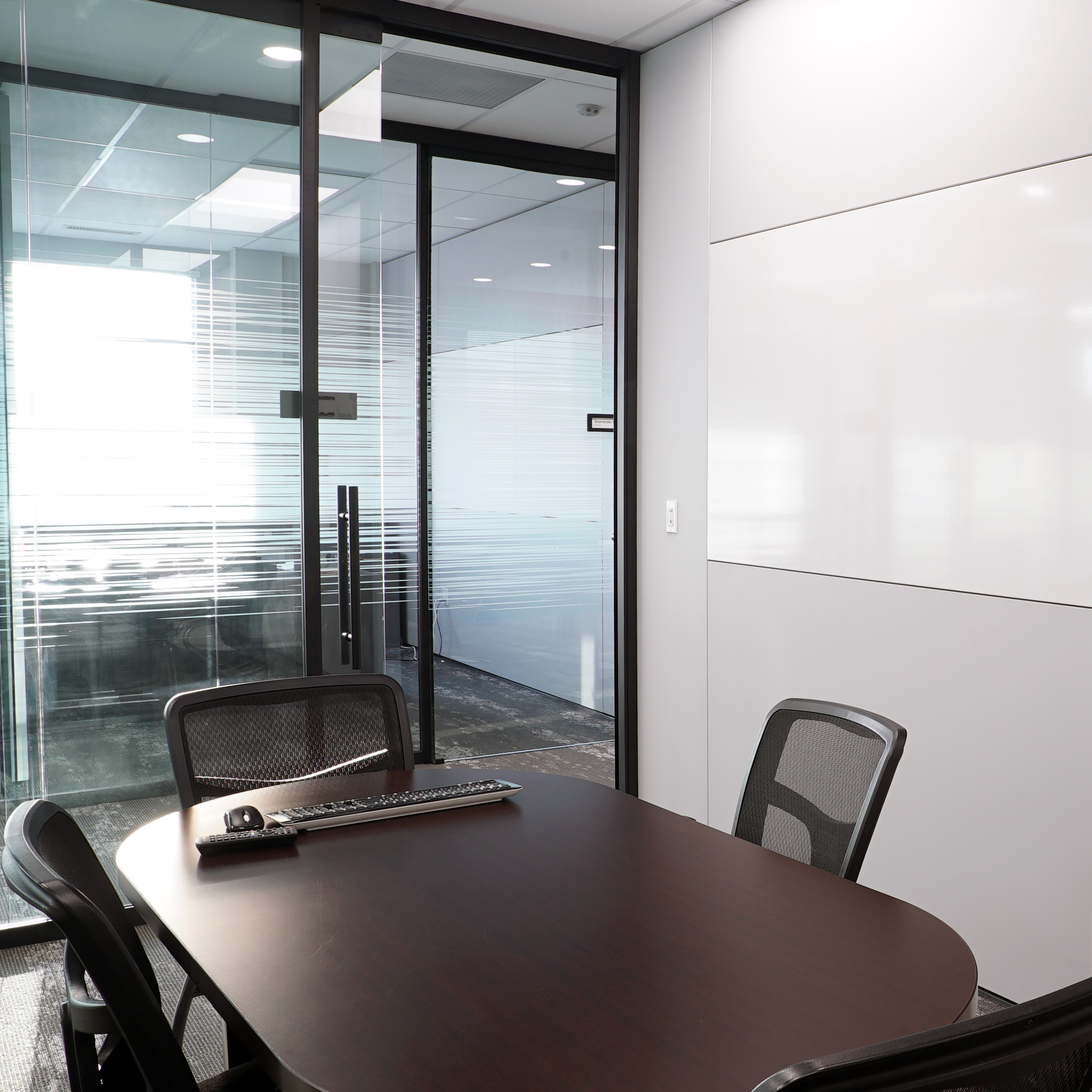 Falkbuilt Calgary commercial + office glass walls glass doors