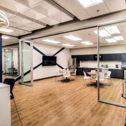 telescoping glass doors meeting room