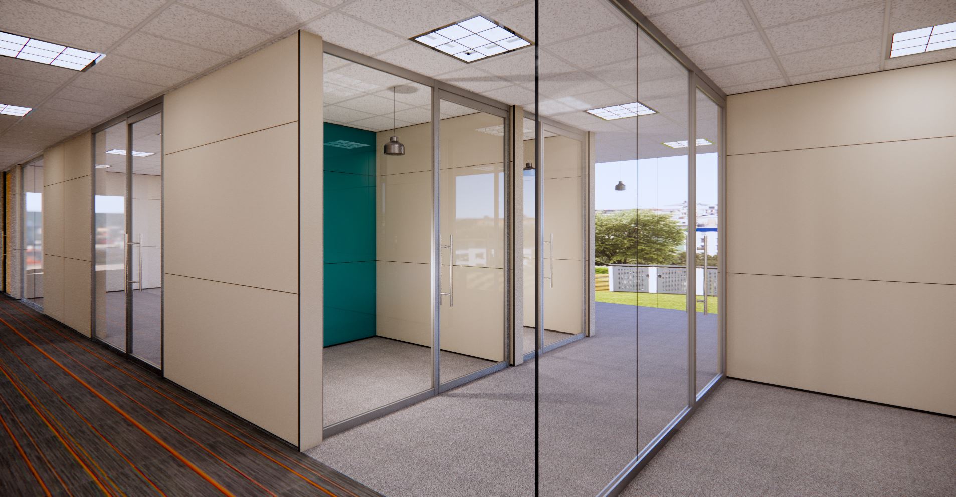 Falkbuilt, Glass Wall, Glass Door, Solid Wall, Digital Component Construction 