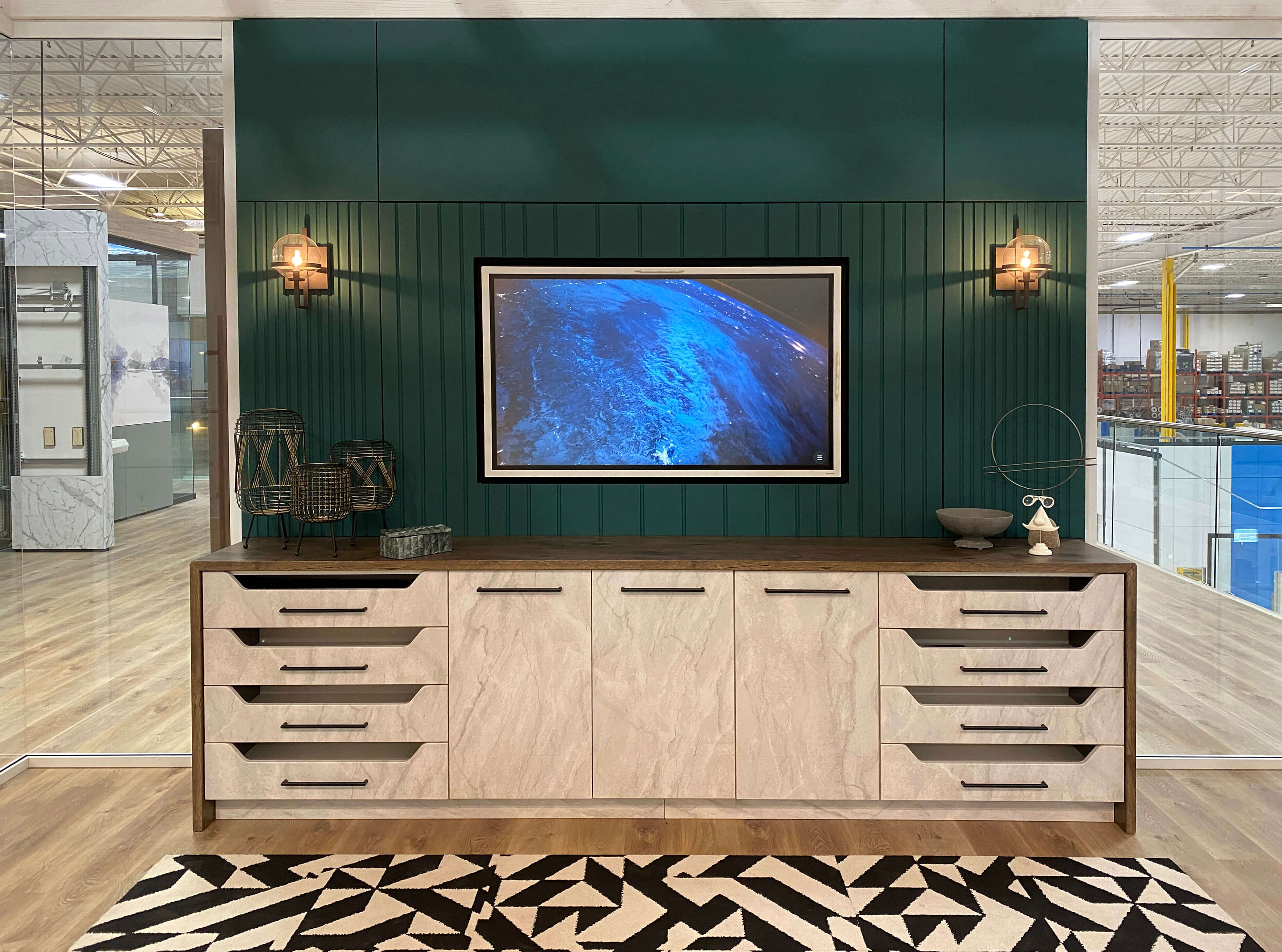 Falkbuilt Calgary retail millwork integrated technology cladding finishes