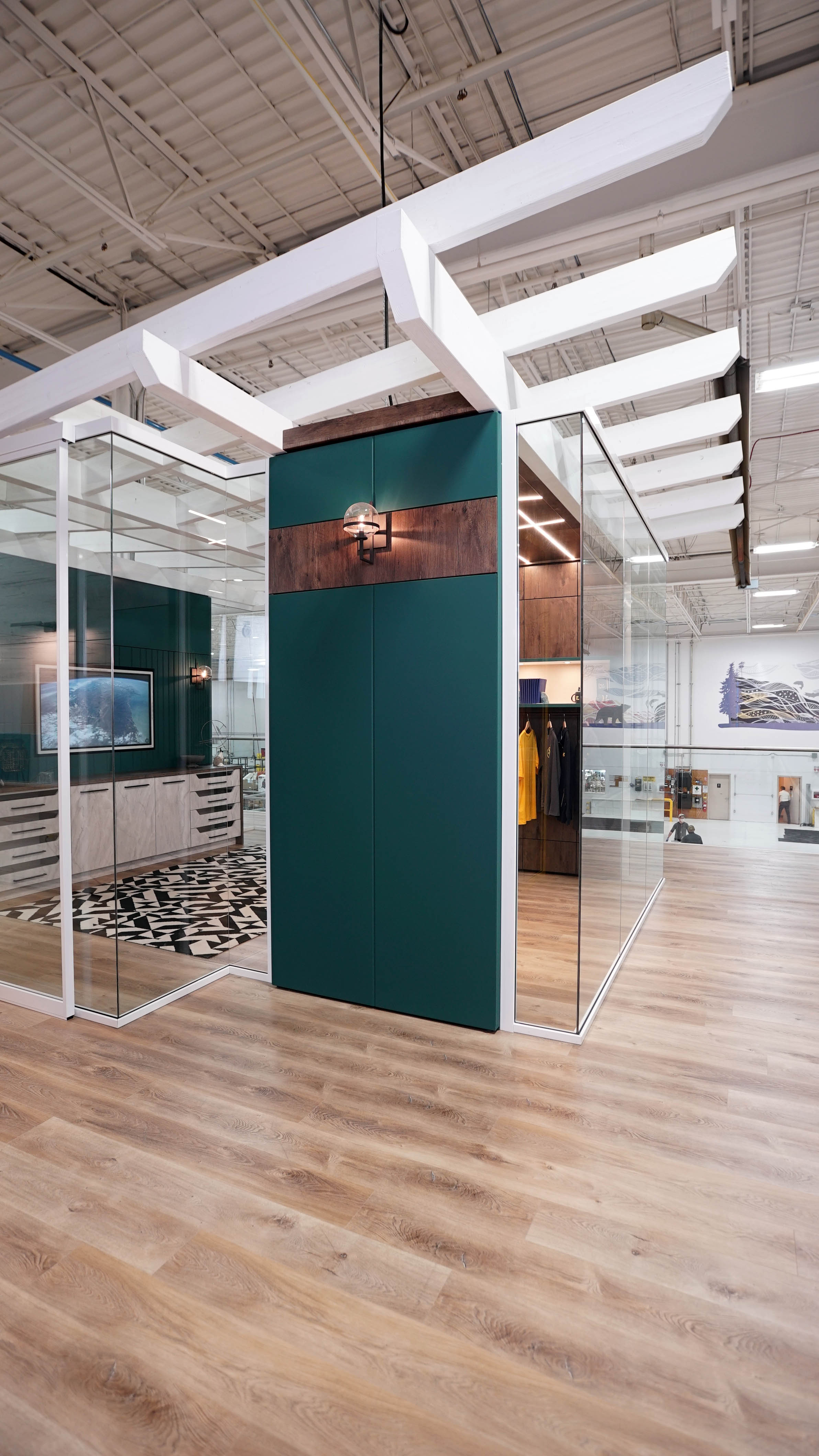 Falkbuilt Calgary retail solid wall glass wall cladding