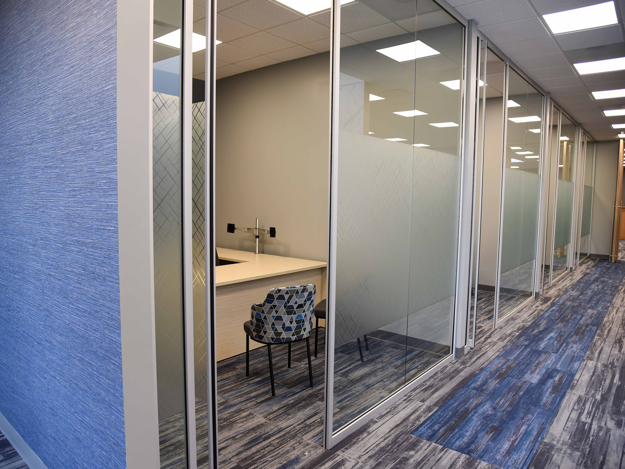 Falkbuilt Des Moines commercial + office glass walls glass doors