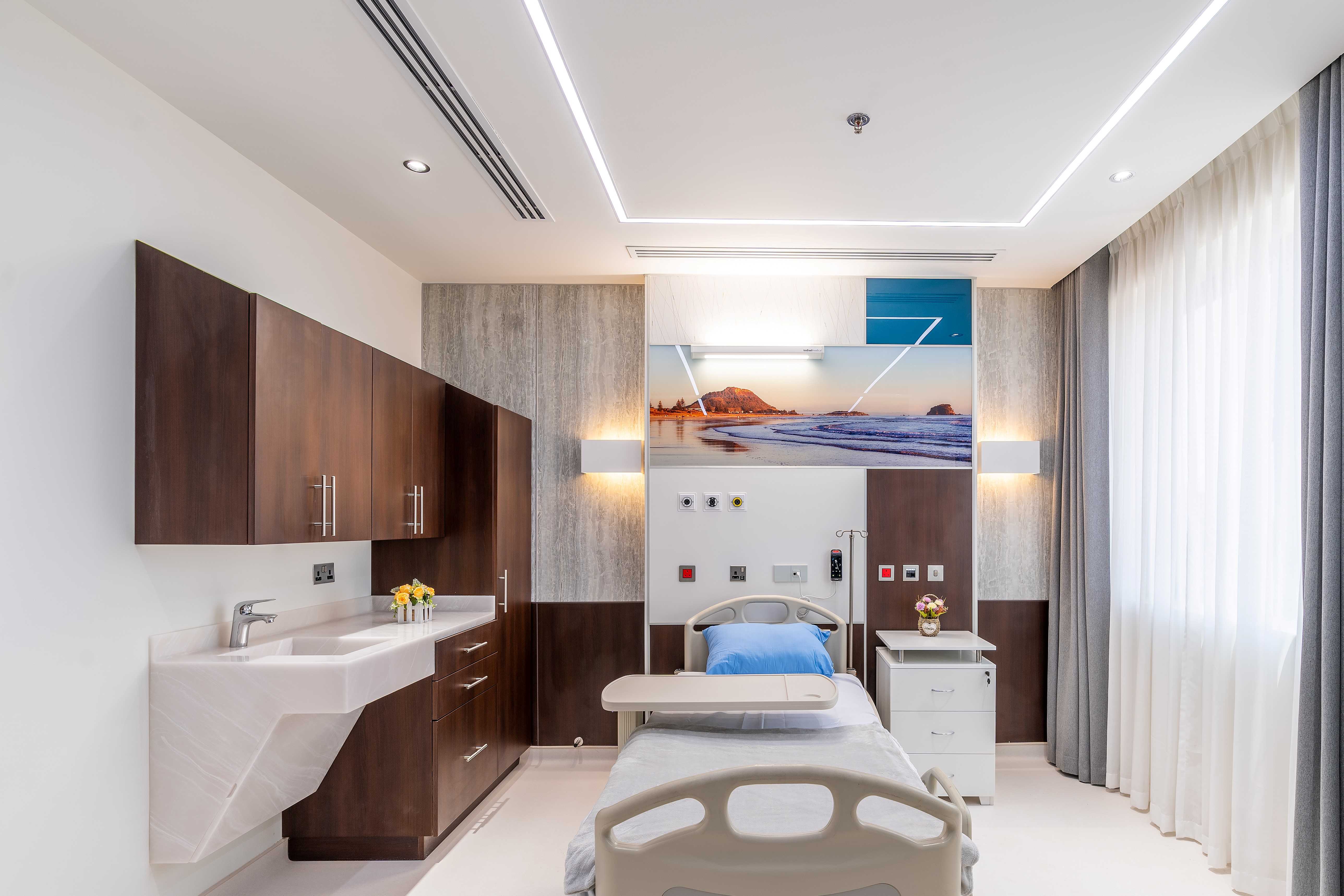 Falkbuilt Dubai healthcare millwork headwall cladding