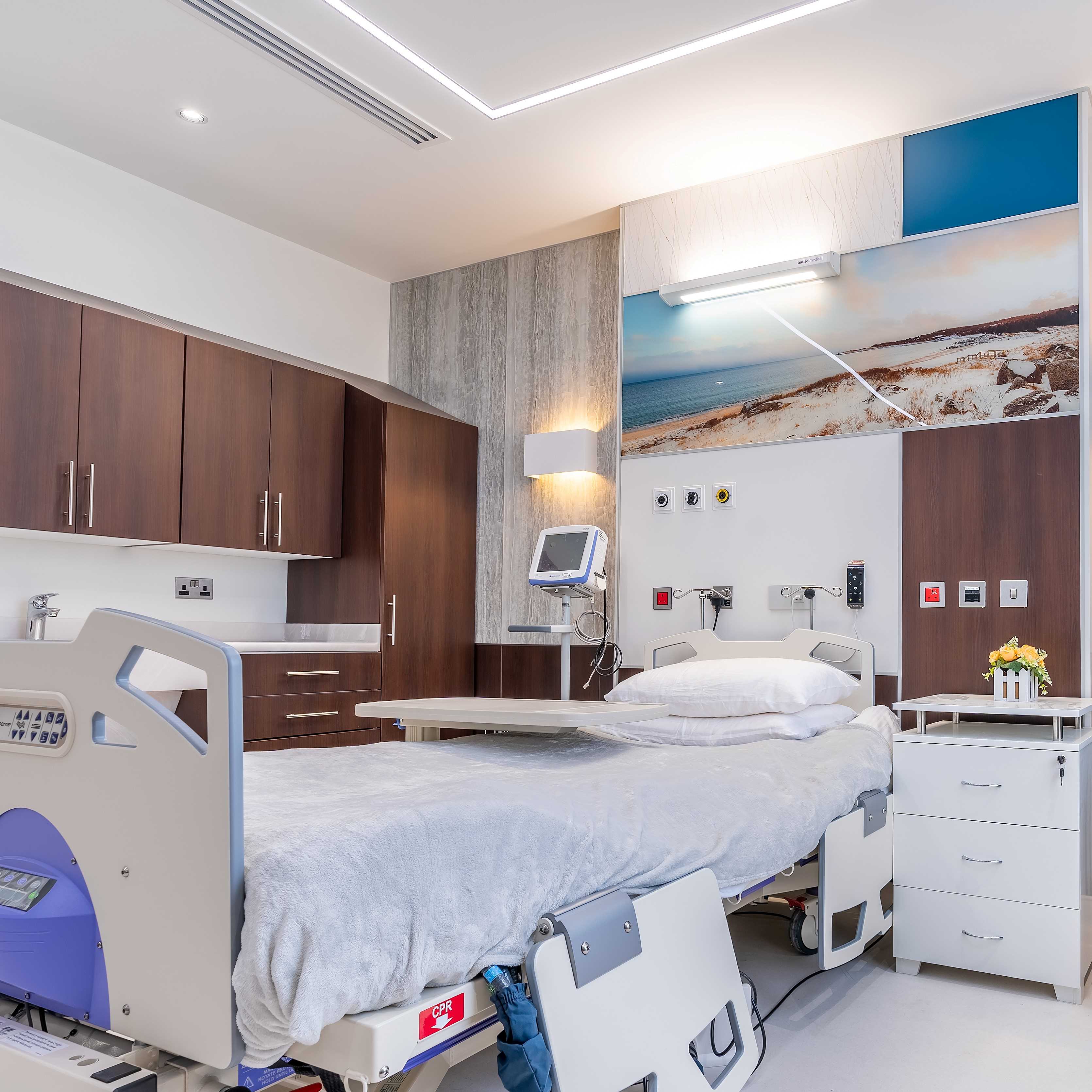 Falkbuilt Dubai healthcare millwork headwall cladding