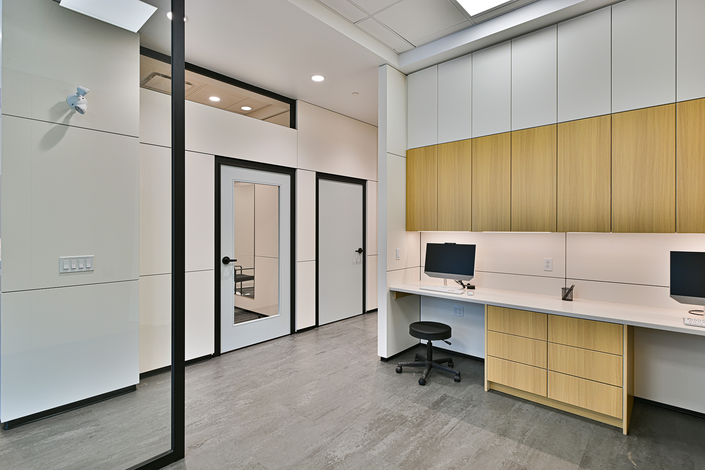 Falkbuilt Calgary healthcare cladding millwork doors