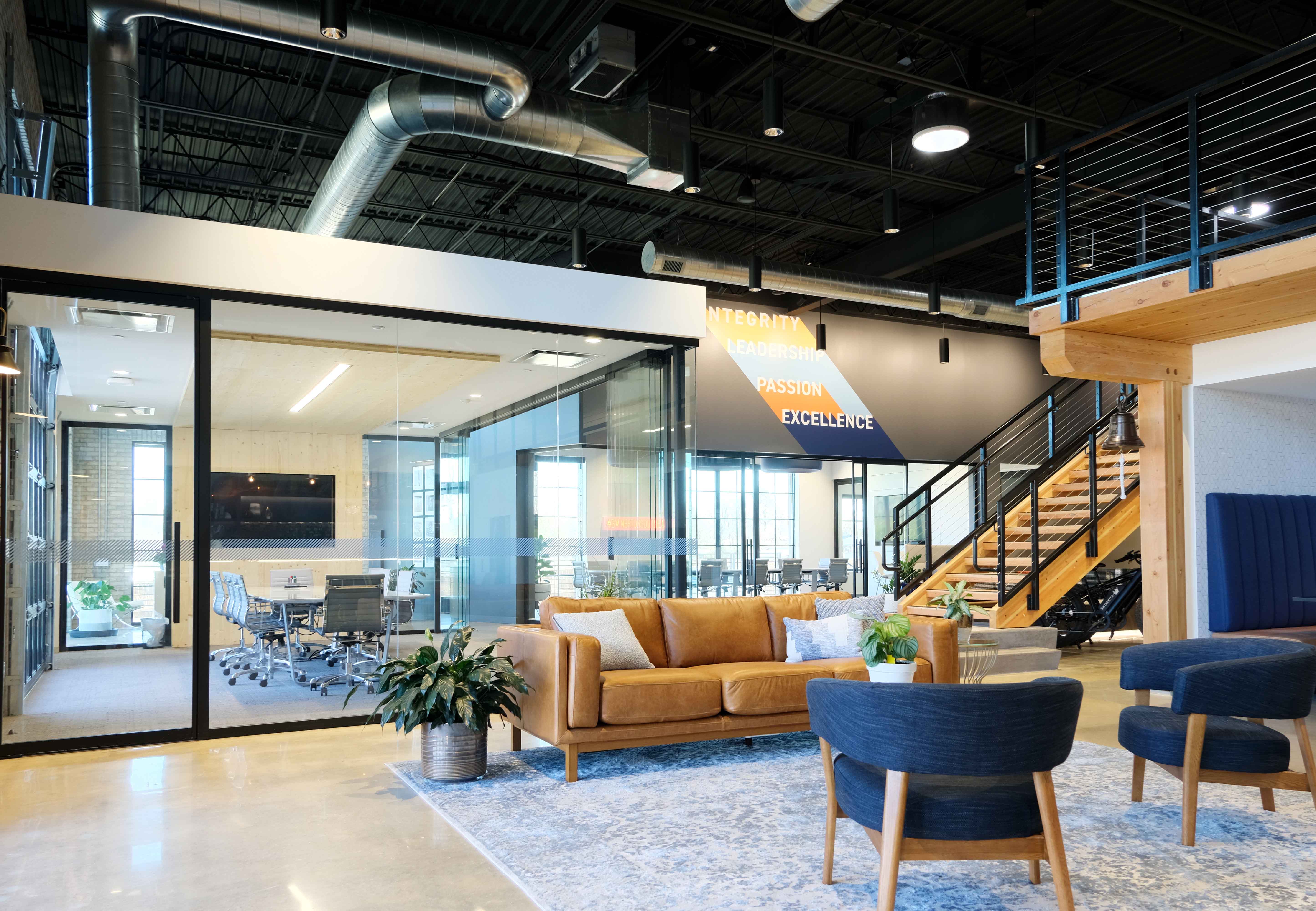 Falkbuilt Charlotte CBI commercial + office falkpod glass walls