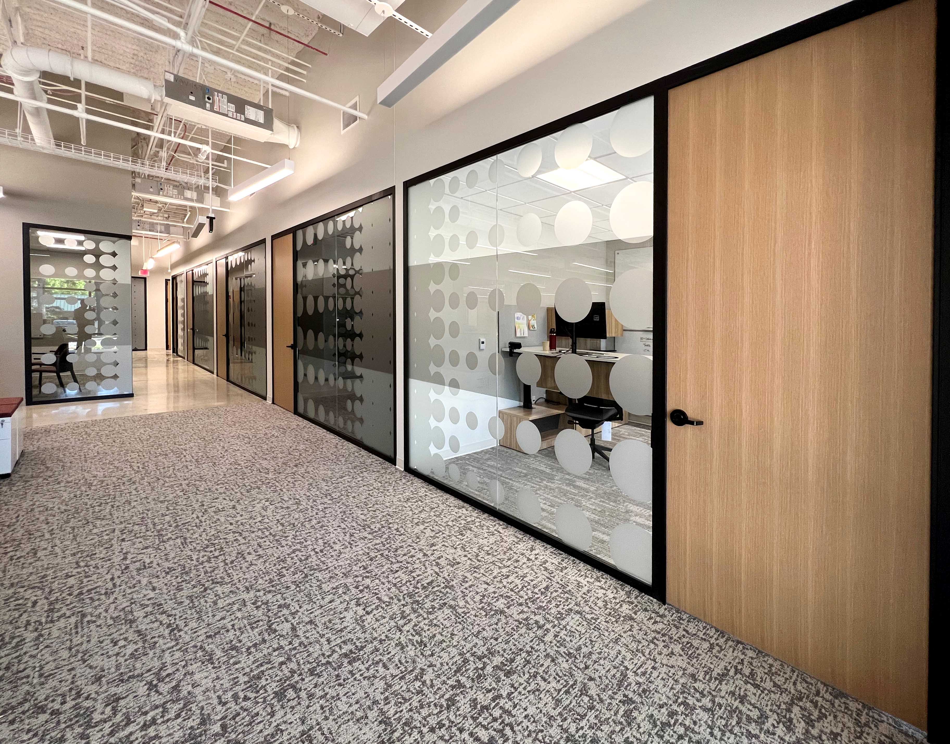 Falkbuilt Raleigh CBI commercial + office glass walls doors