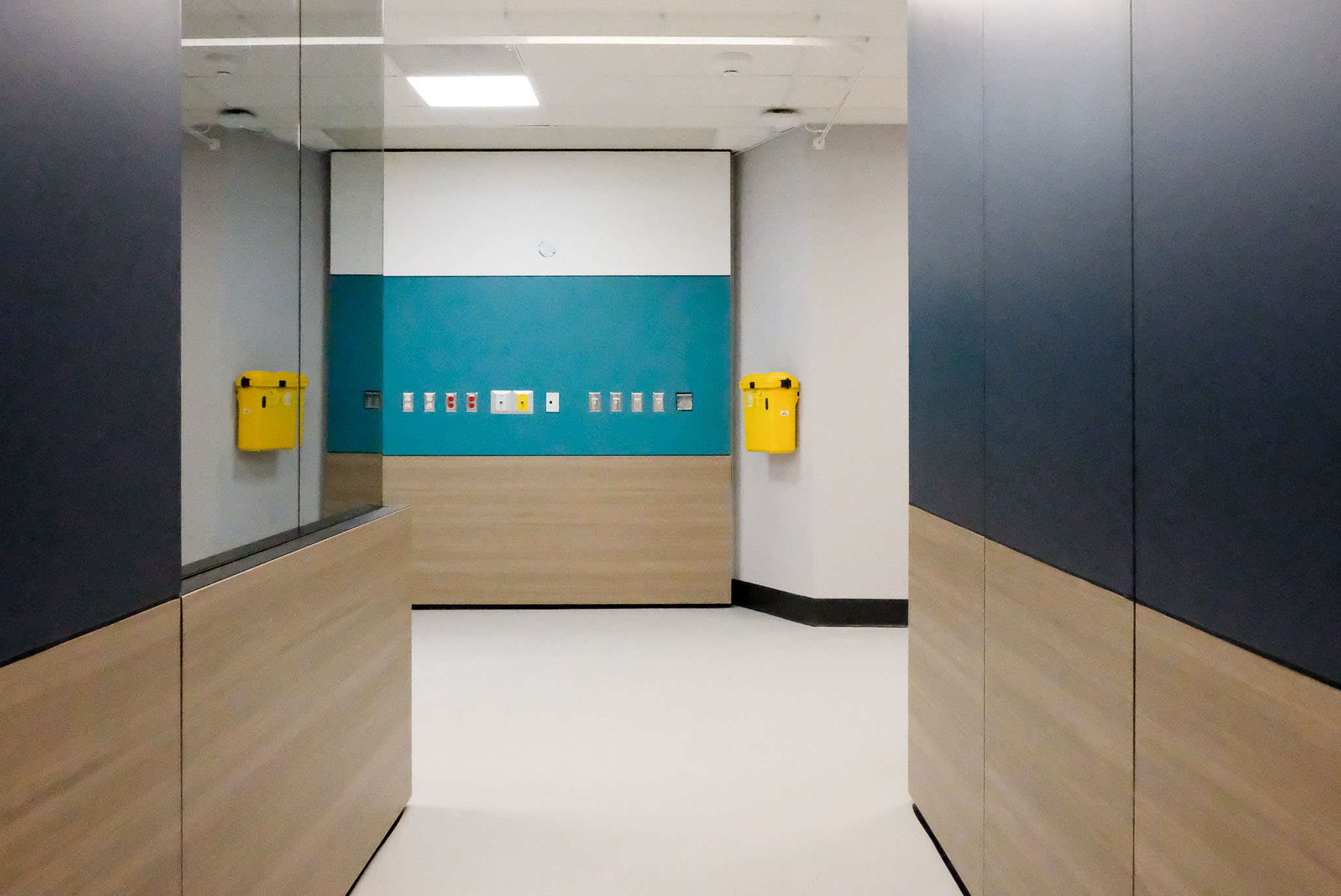 Falkbuilt’s prefabricated construction solutions for healthcare interiors featuring integrated medical headwalls