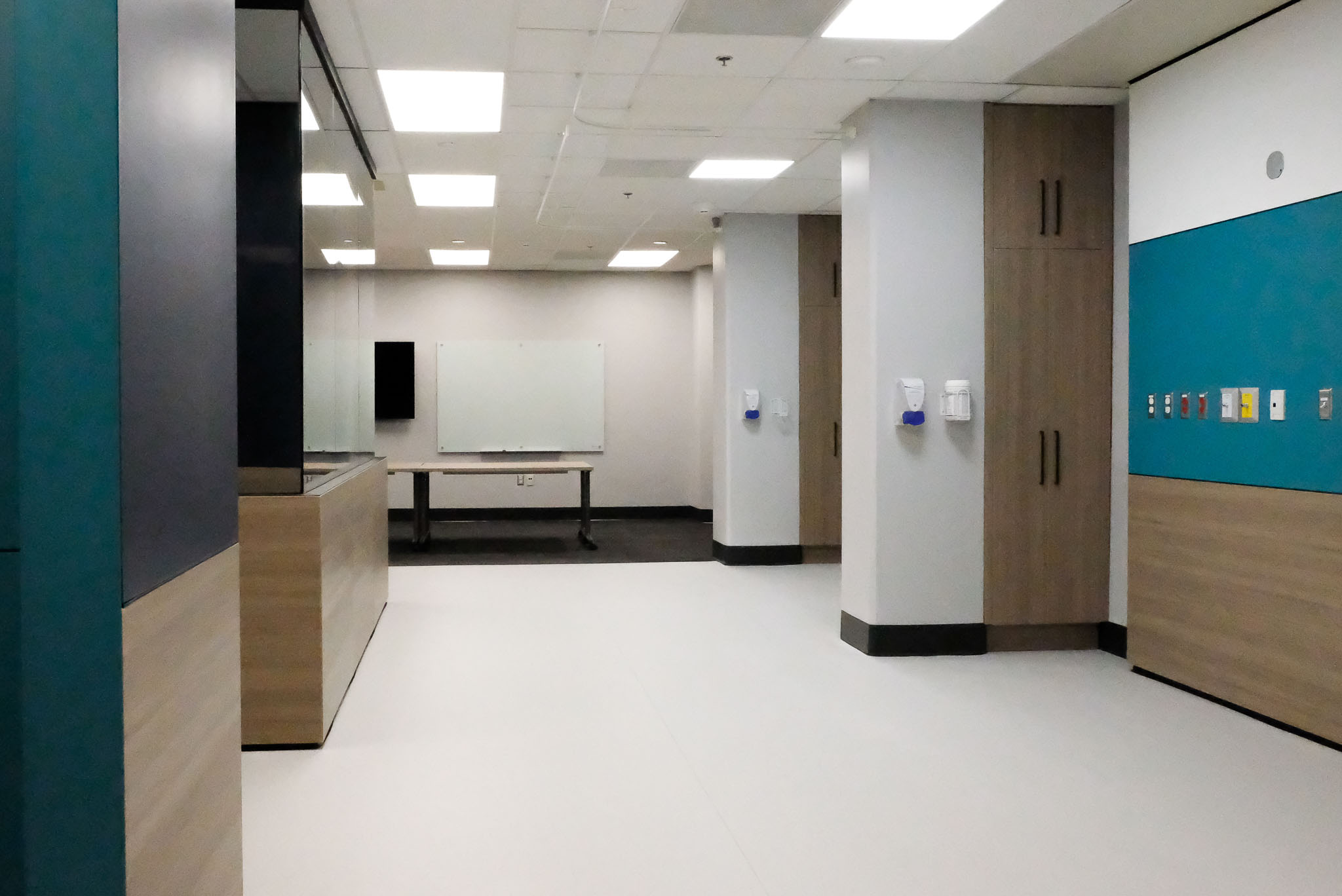 Falkbuilt’s prefabricated construction solutions for healthcare interiors featuring integrated medical headwalls