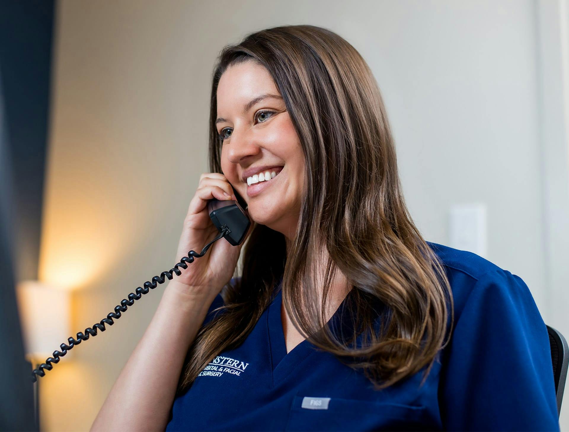 nurse answering the phone