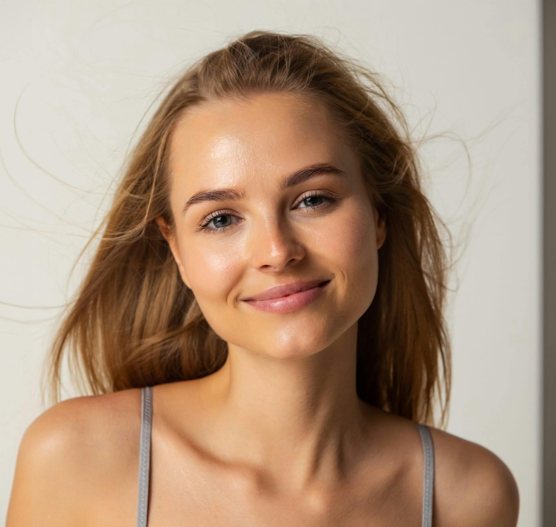 woman smiling forward