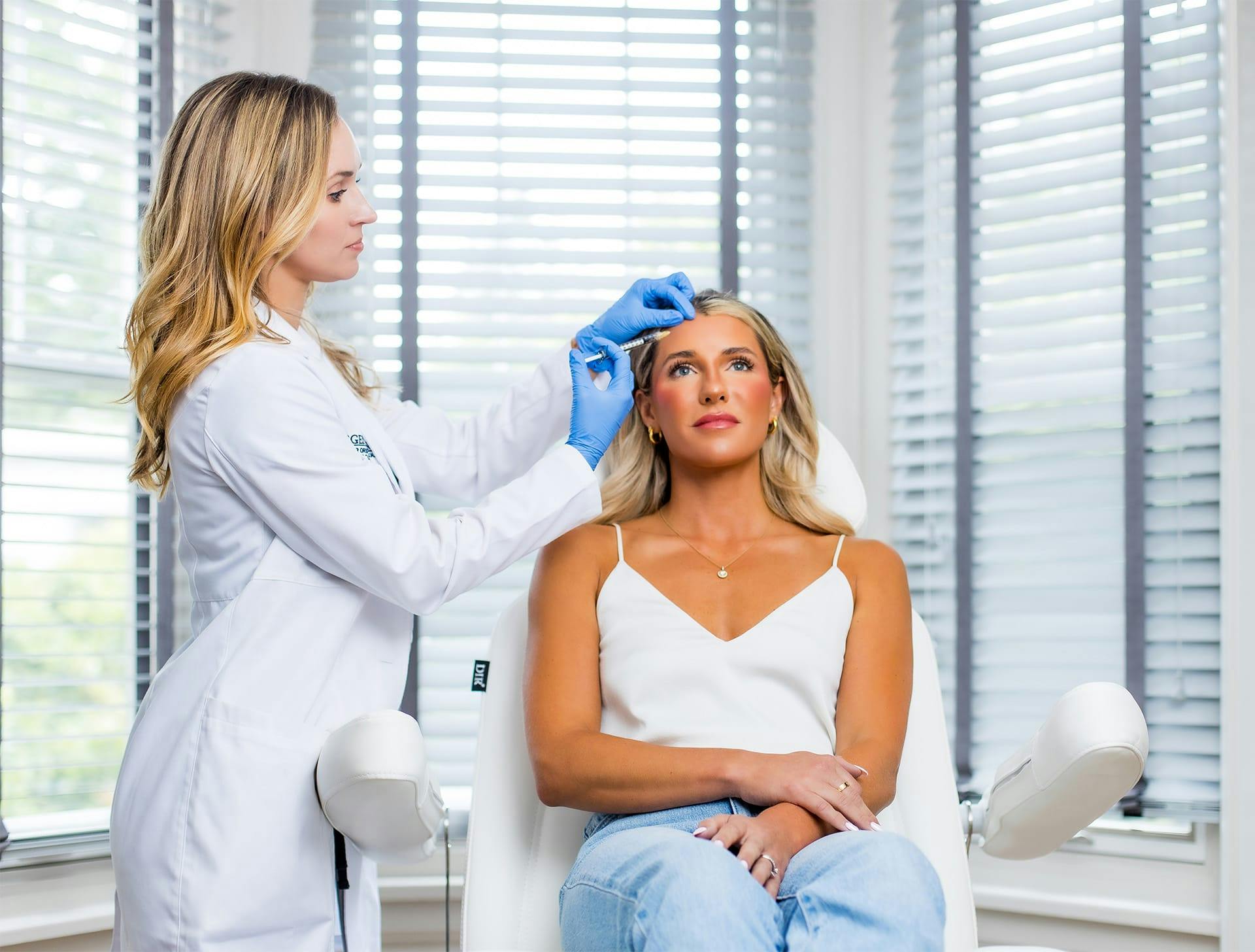 woman getting botox