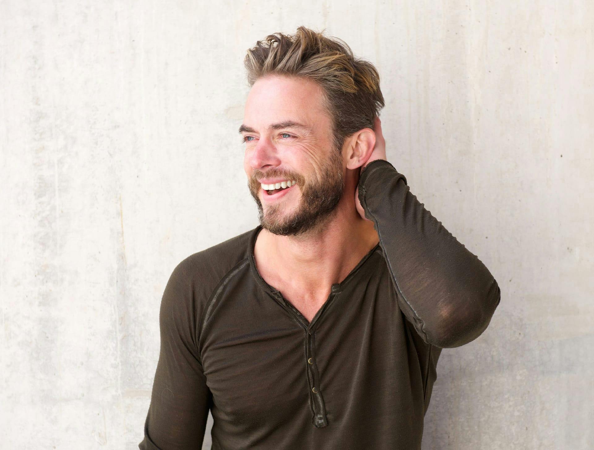 Man looking to the side posing