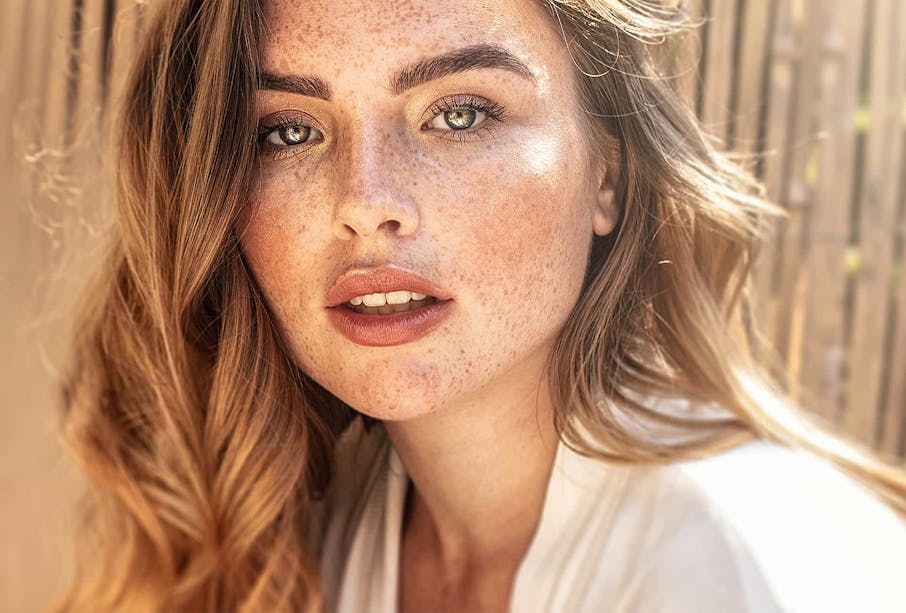 Woman looking at camera