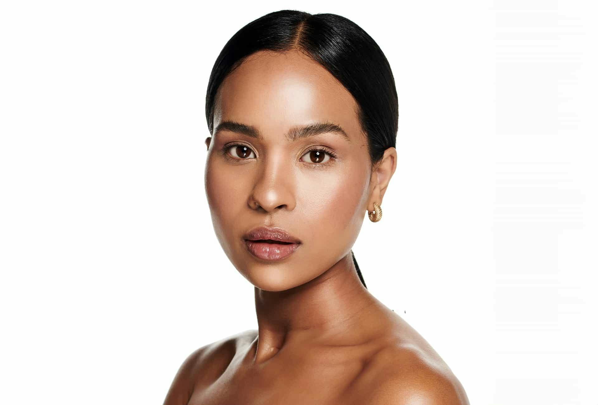 Woman looking into camera