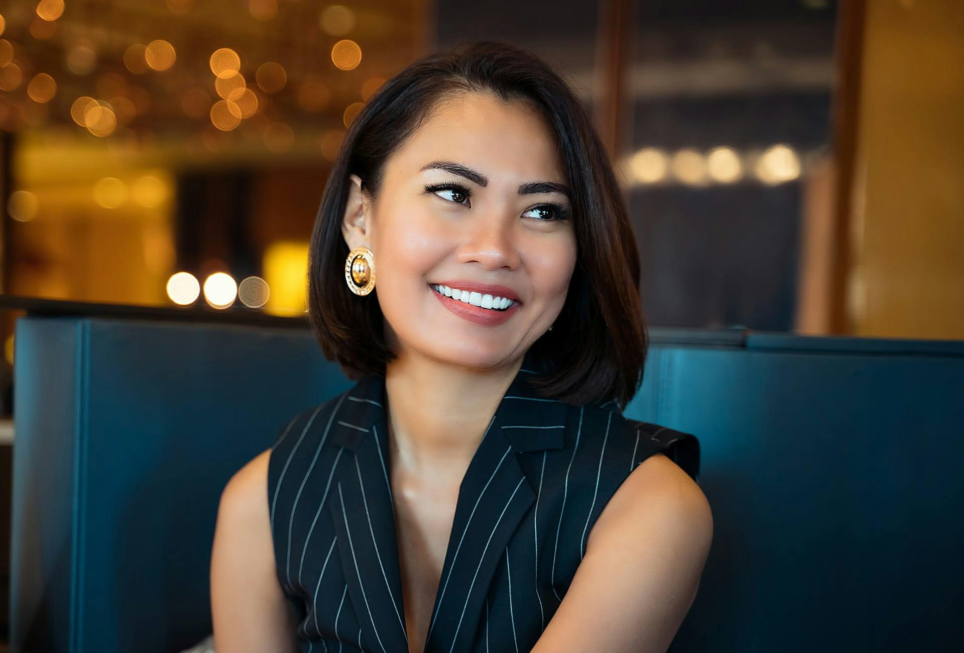 Woman smiling