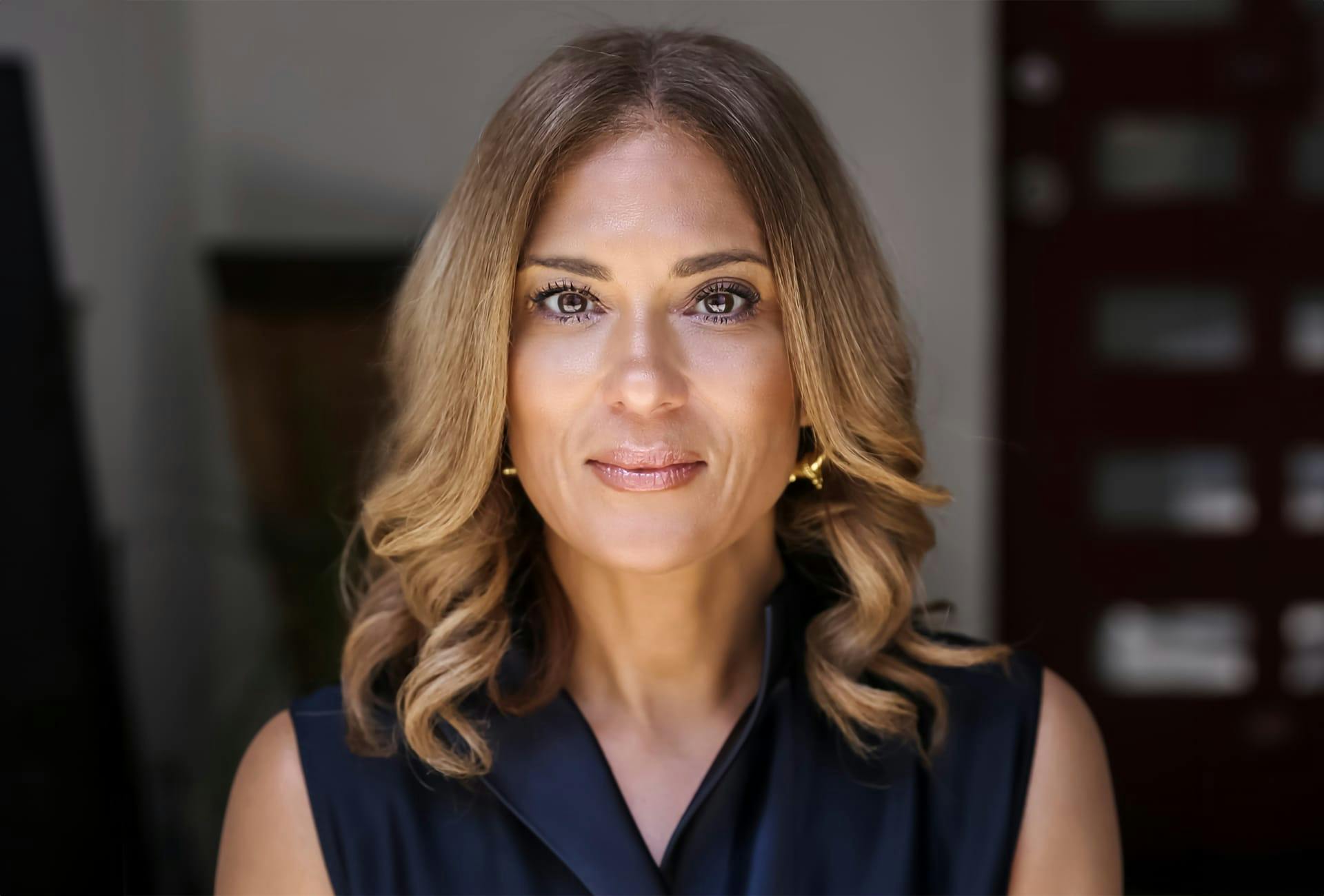 Woman smiling