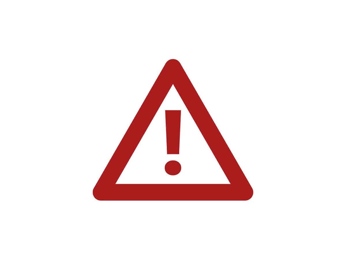 Röd varningsymbol