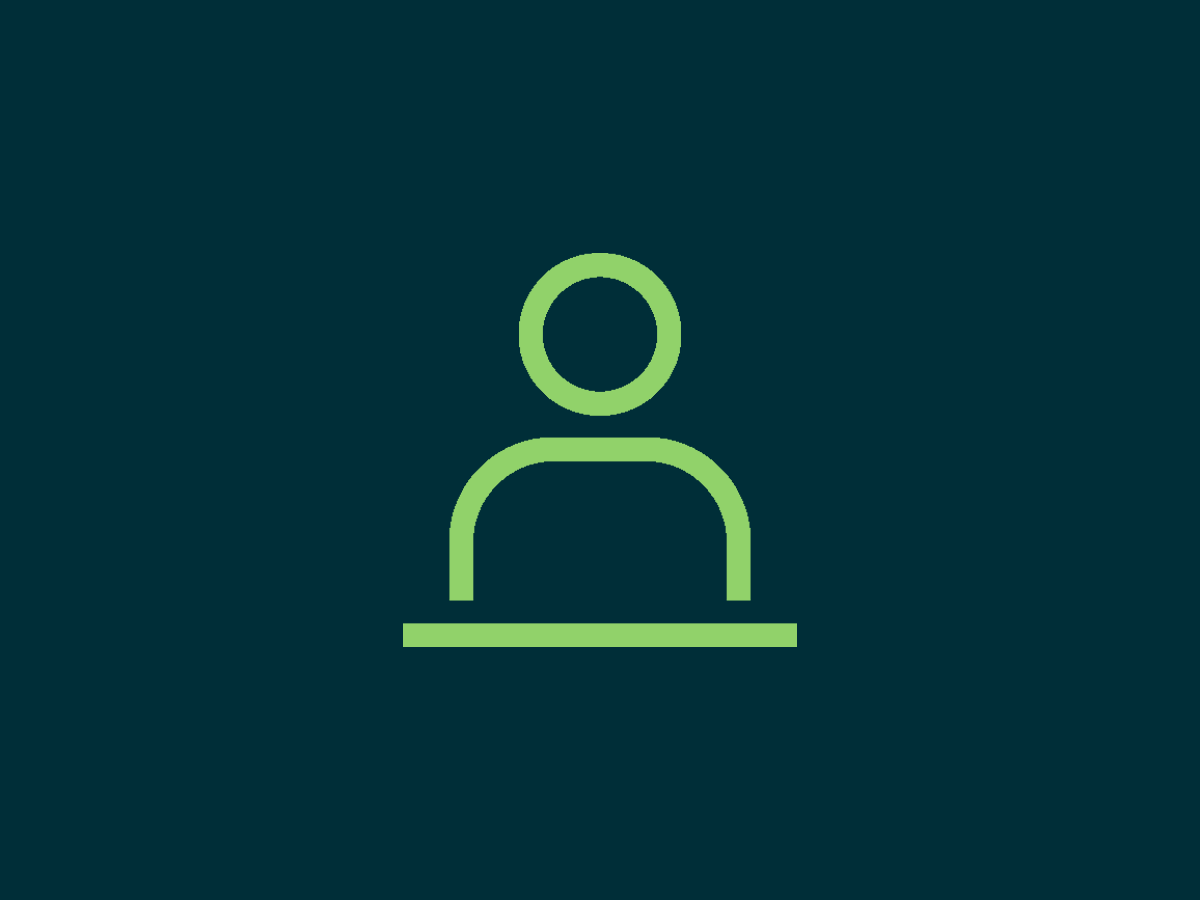 Grön ikon av en kundprofil