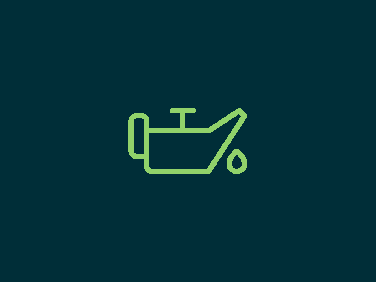 Grön ikon av en oljekanna