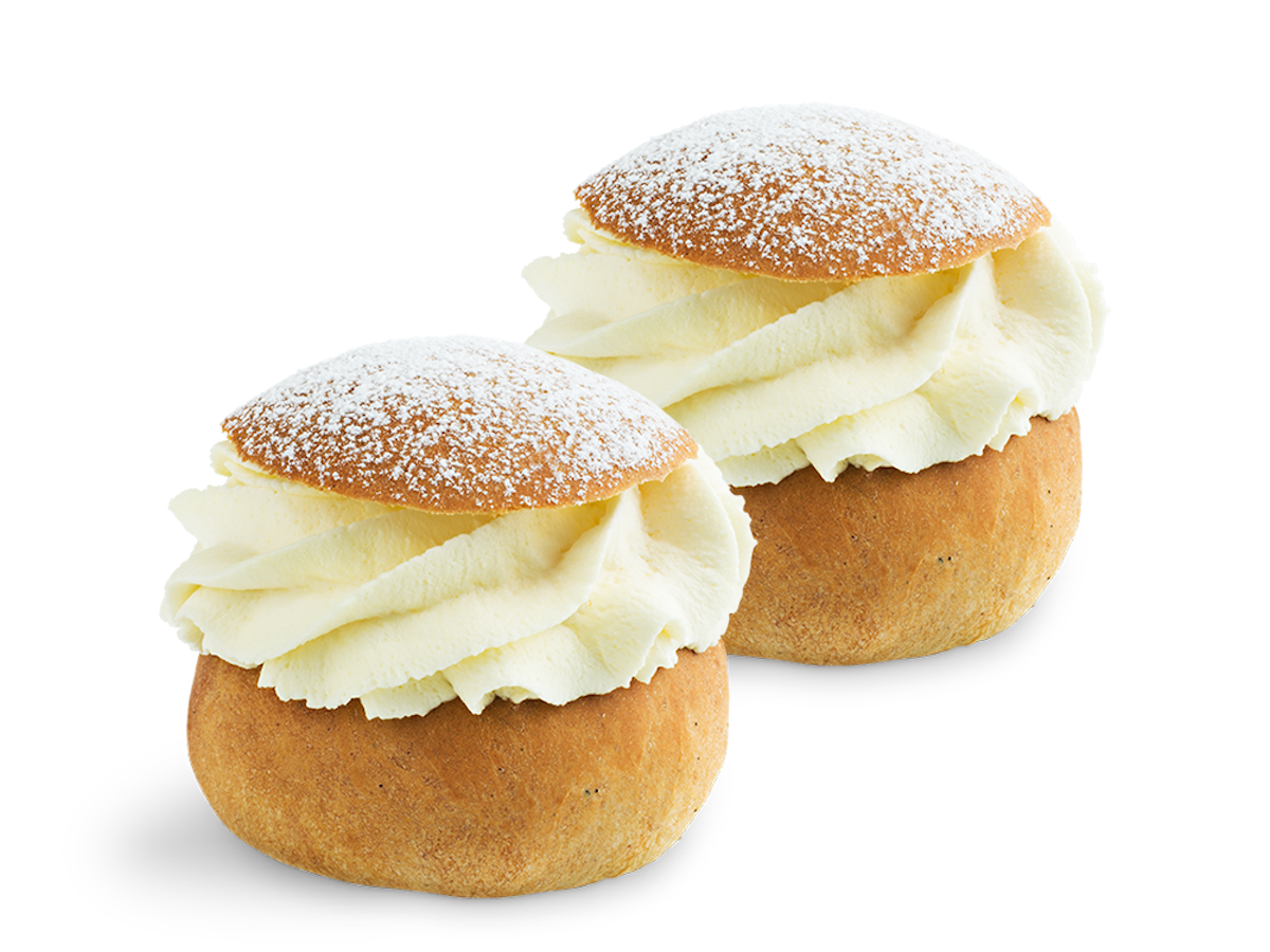 Två stora semlor