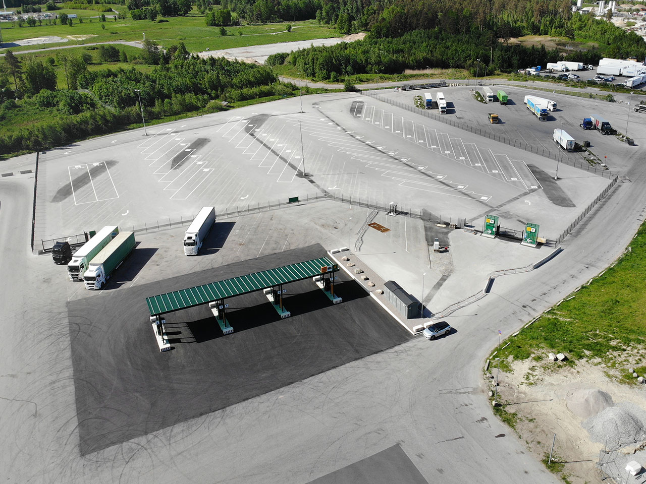 Bild på truck stop i Berglunda