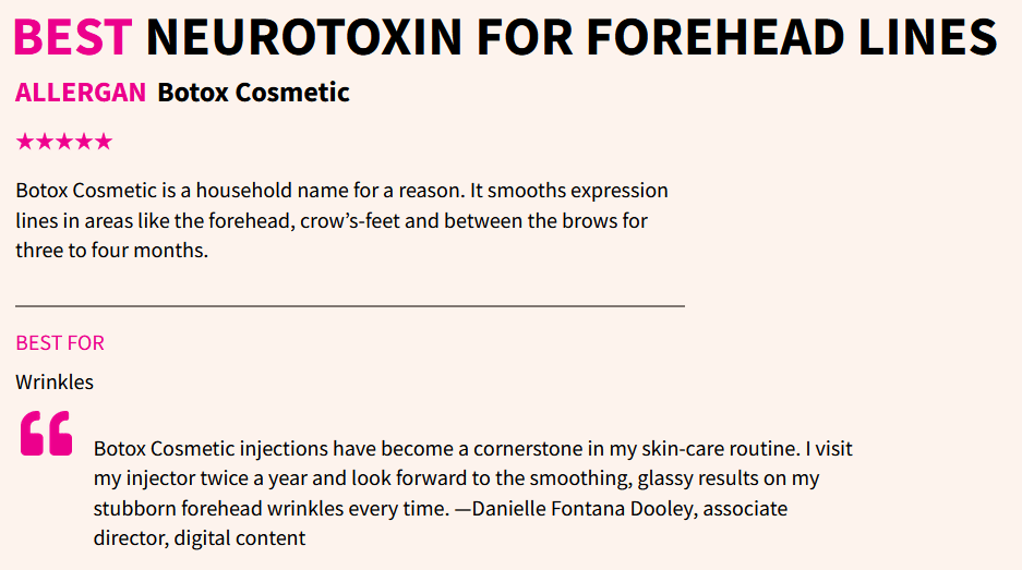 best neurotoxin botox