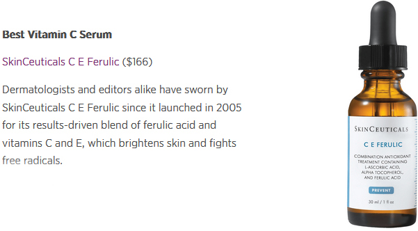 C E Ferulic Vitamin C serum for skin