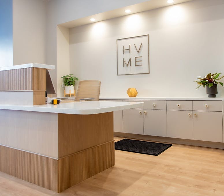 front desk of Hayes building