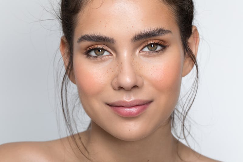 Woman with her hair up