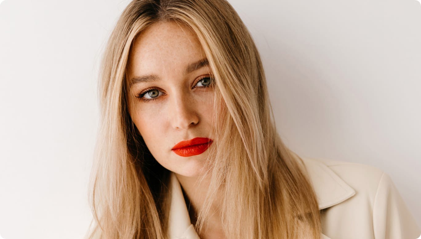 Woman with blonde hair