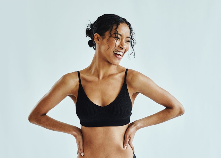 Woman in bikini at the beach
