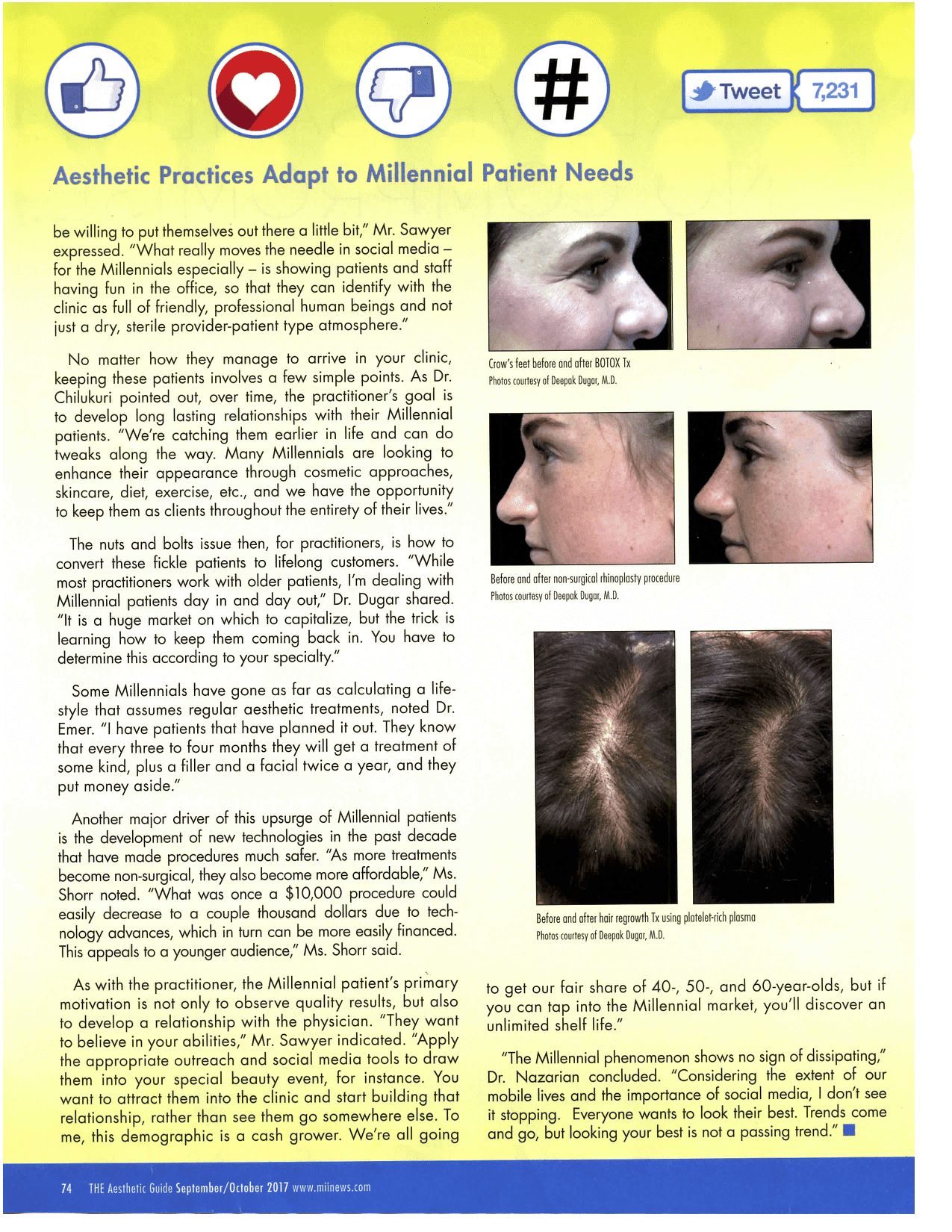 The Aesthetic Guide Magazine September/October 2017 page 74
