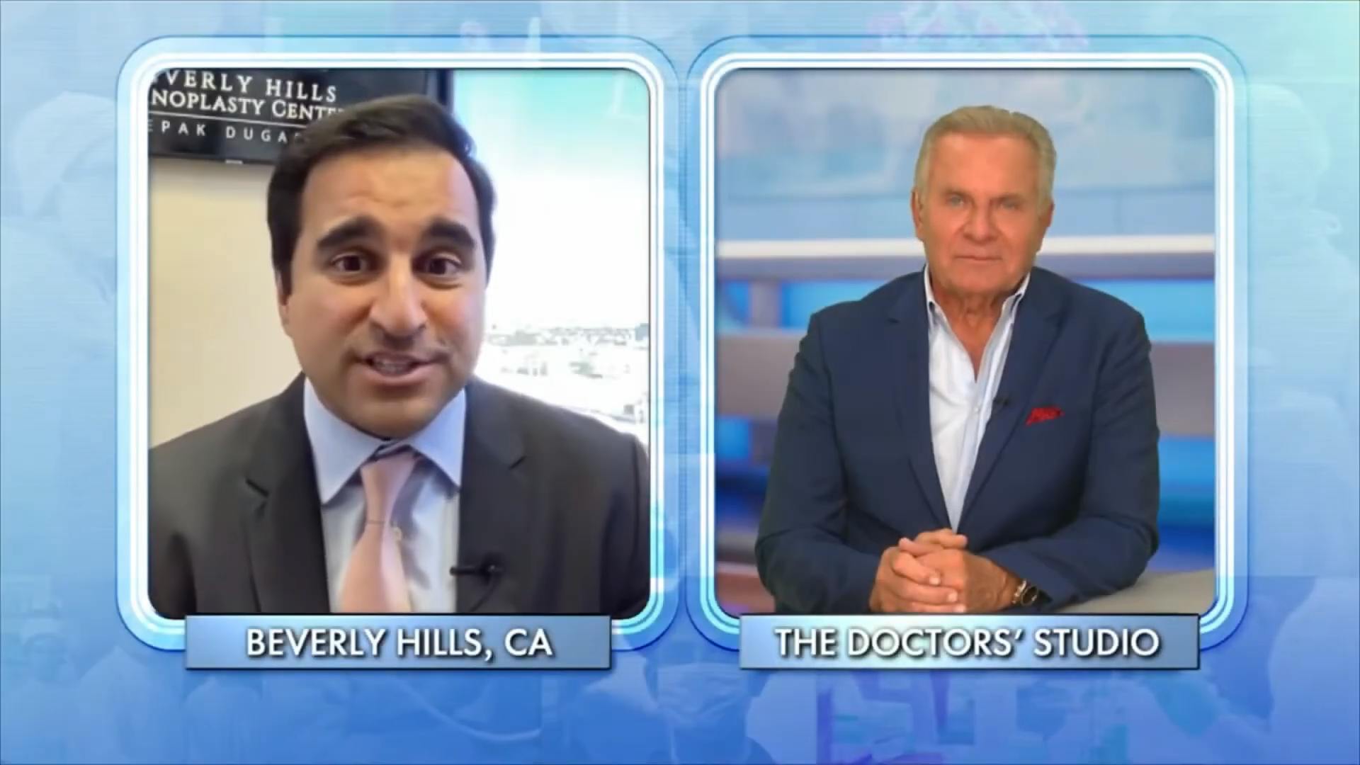 Dr. Dugar Featured on CBS The Doctor's Performing a Liquid Nose Job Live! Beverly Hills, CA
