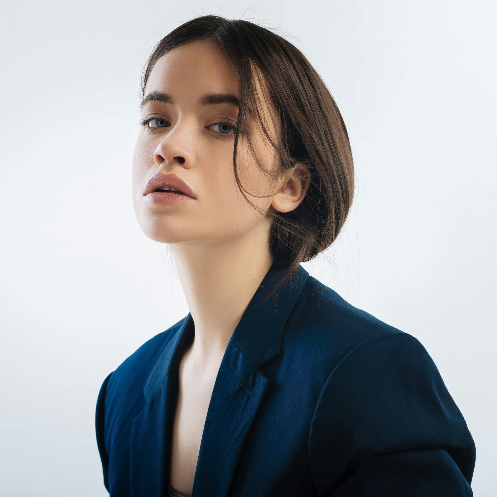 woman looking at camera