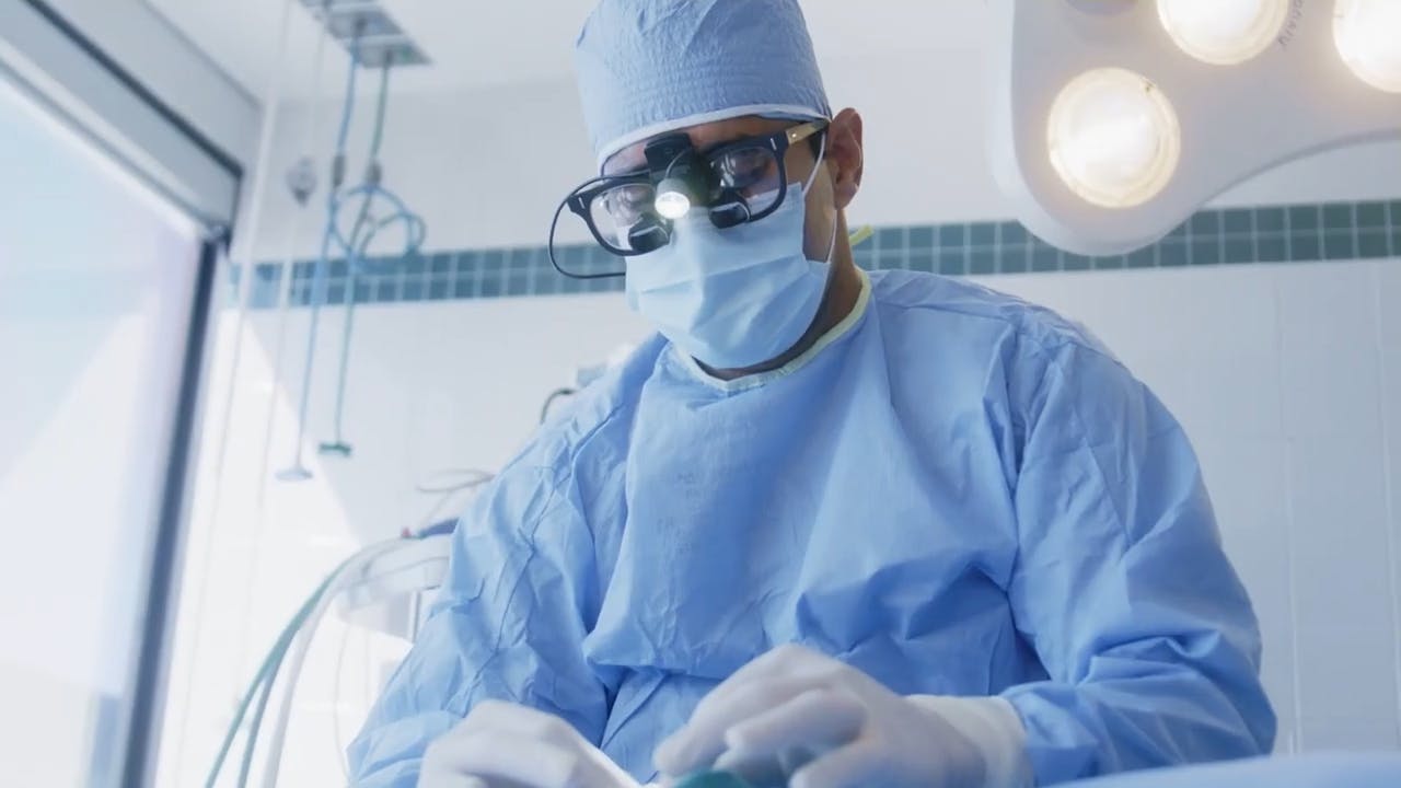 Dr. Dugar at work in the OR