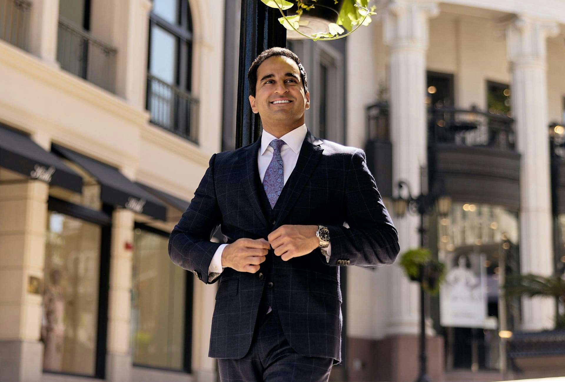 Dr. Dugar outdoors in Beverly Hills