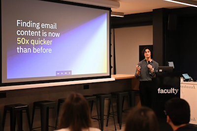 Pictured above, Theo Rashid presents his Fellowship project at Faculty’s Demo Day event.