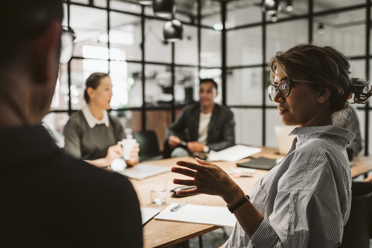 Woman in meeting