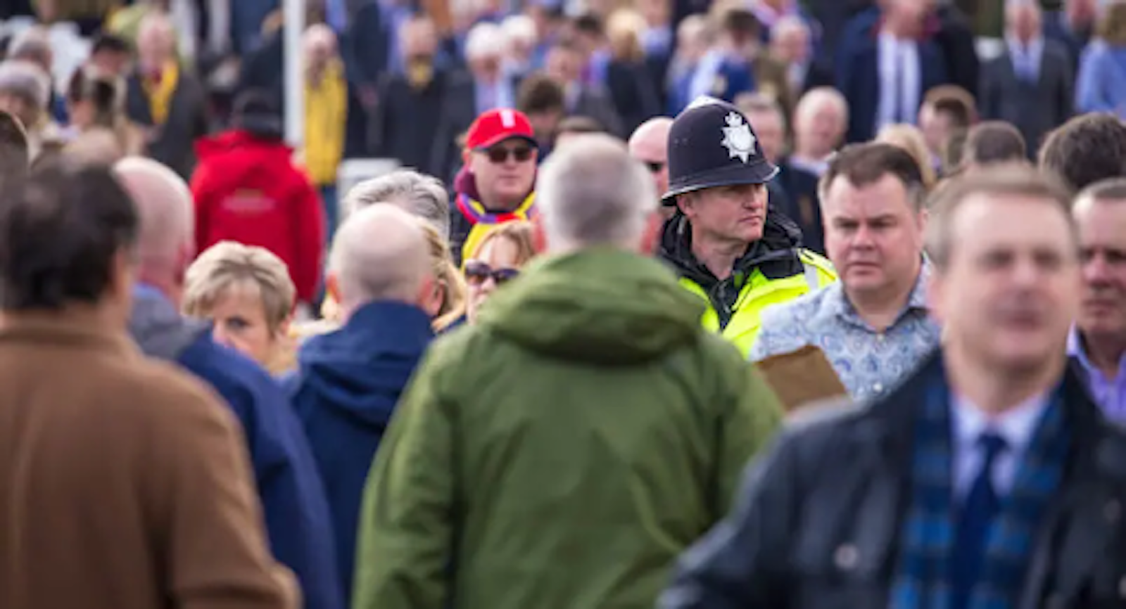 Police in crowd