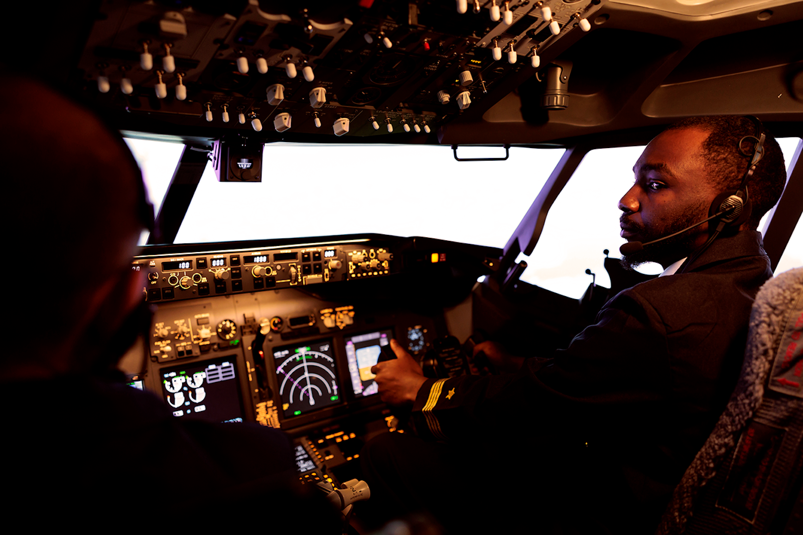 Pilot in a plane