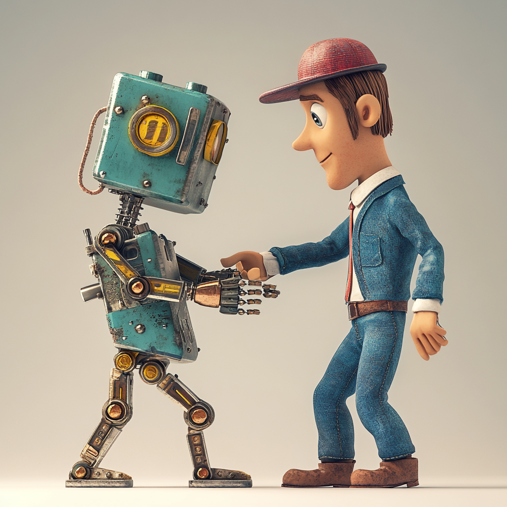 A playful look at how AI and humans may coexist—or compete—in the workforce.
