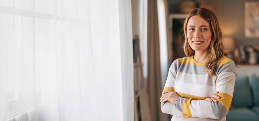 Woman smiling