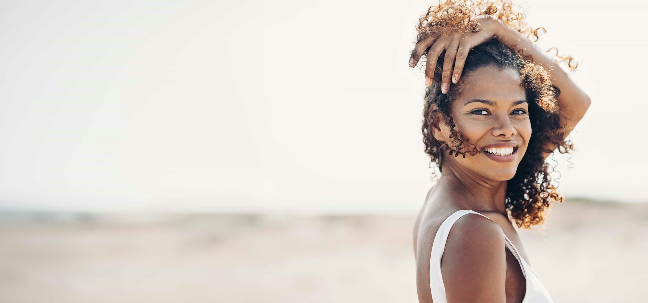Woman smiling